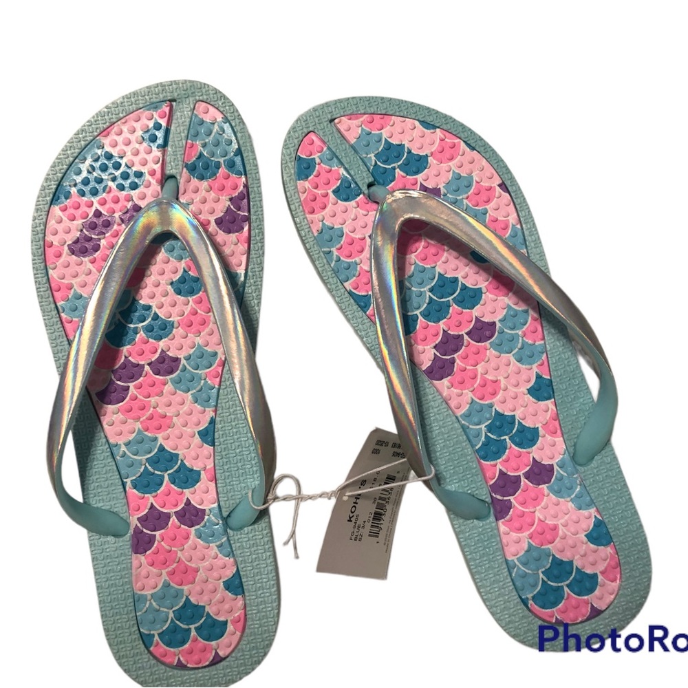 NWT Mermaid Flip Flop Size 3-4